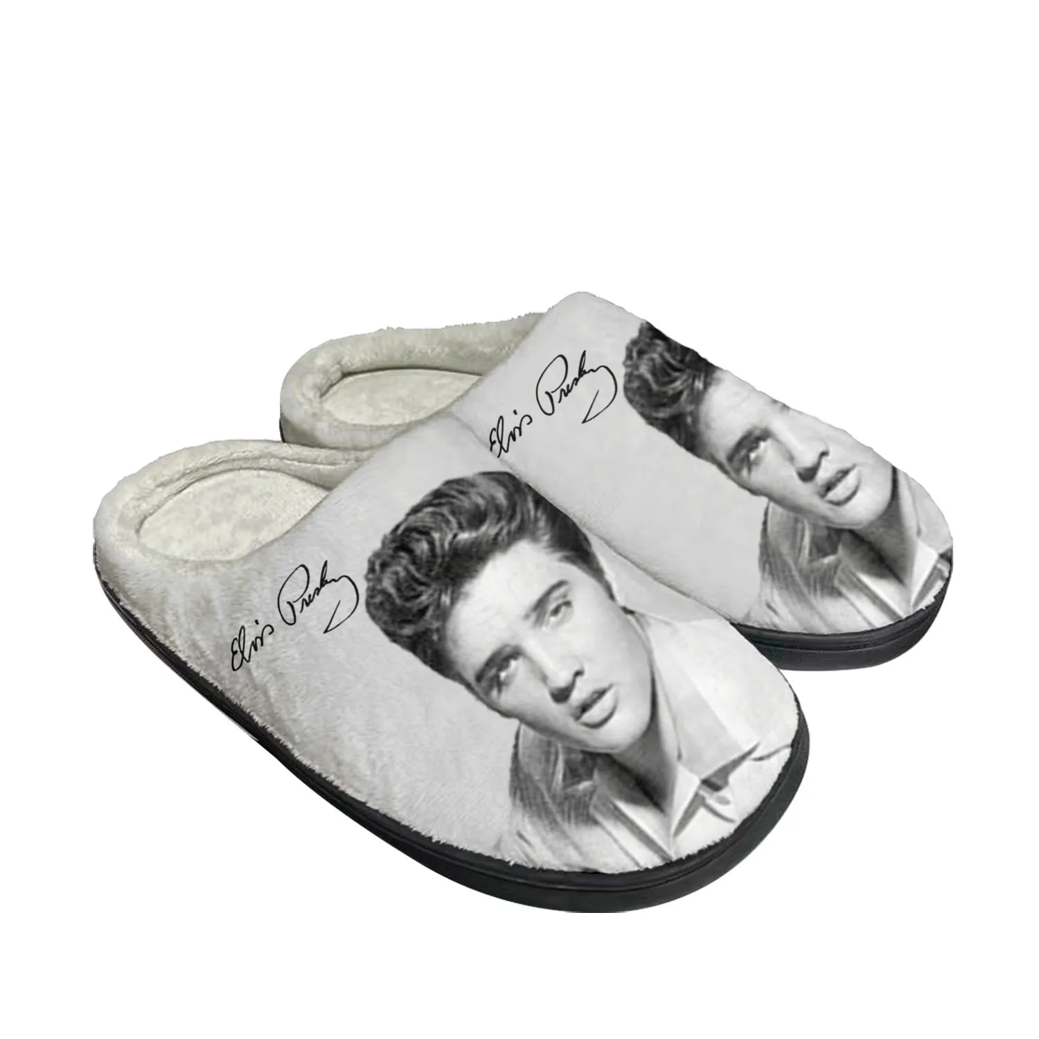 Elvis King Hillbilly Cat Home Cotton Custom Slippers Mens Womens Aaron Pop Plush Bedroom Keep Warm Shoe Thermal Slipper Presley