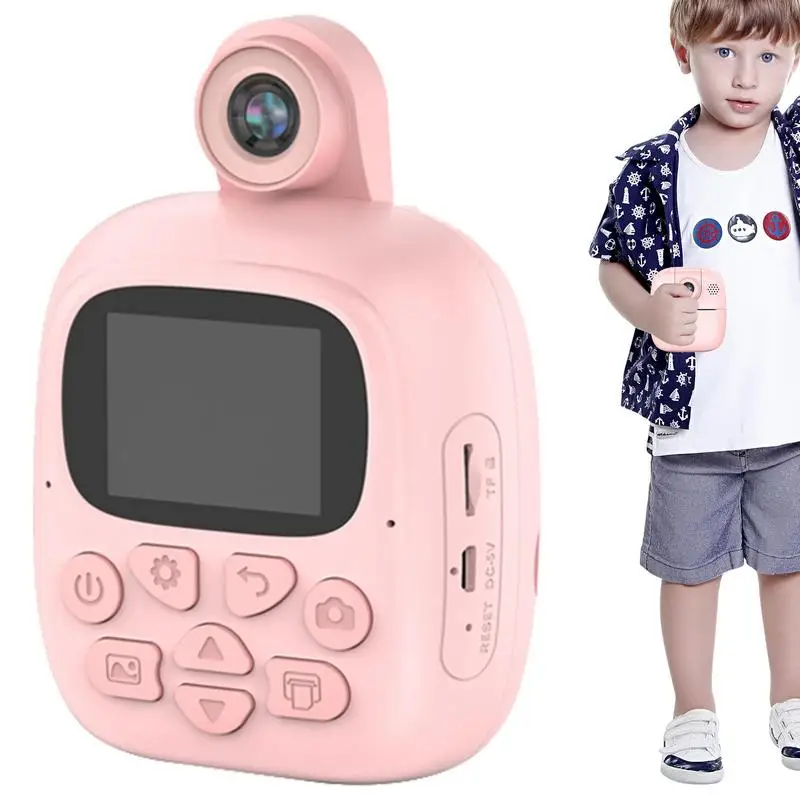 

Instant Camera For Kids 24MP Digital Photo Selfie Video Camera Zero Ink Print Camera With Paper Film Mini Learning Toy Camera