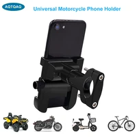 1set aluminum alloy handlebar rear view mirror support motorcycle phone holder with 2a usb charger universal stand bracket