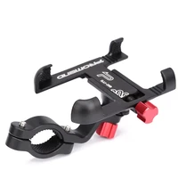 black bicycle handlebar phone holder mtb motorcycle phone mount bracket aluminum 360d rotated handlebar clip smartphone stand