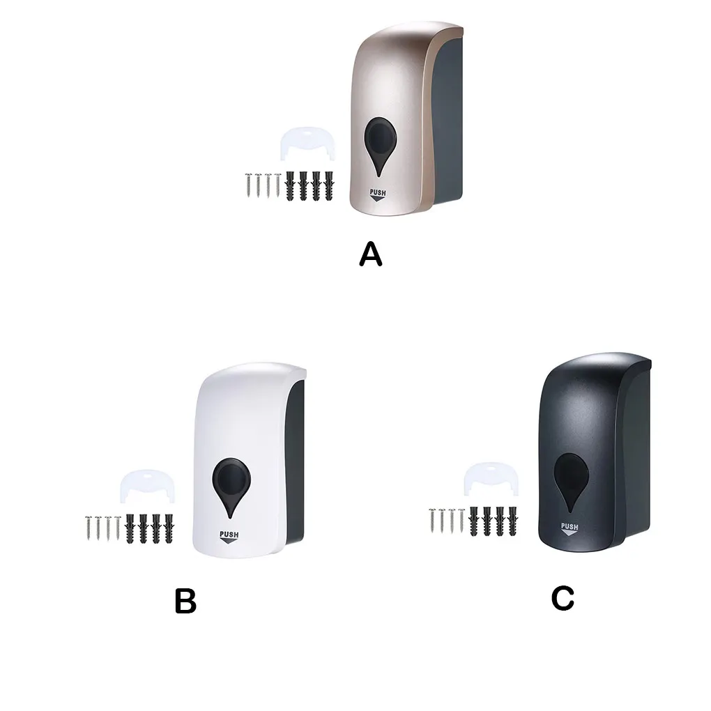 

Soap Dispenser Wall Mounted Storage Tool Shower Shampoo Manual Holder Refillable Pump Commercial Kitchen Office Business