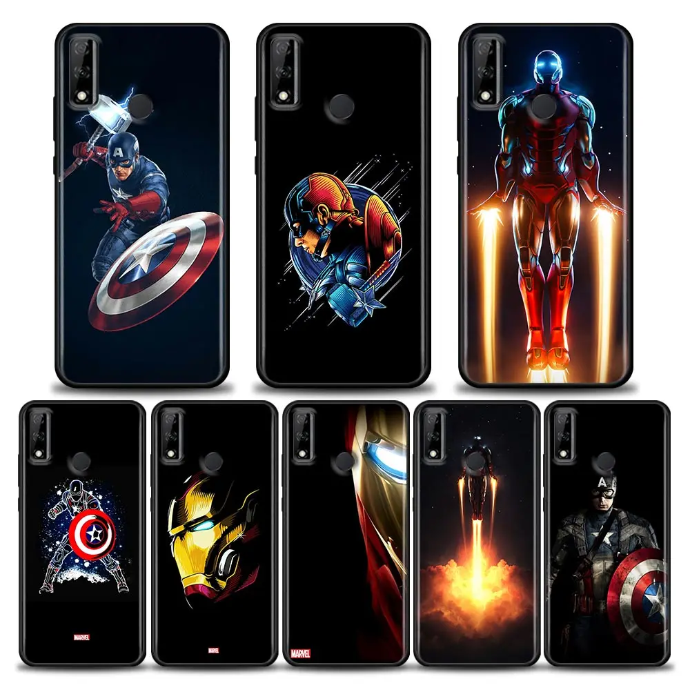 

Phone Case for Huawei Y6 Y7 Y9 Y5p Y6p Y8s Y8p Y9a Y7a Mate 50 20 40 Pro RS Case Silicone Cover Captain America iron man Marvel