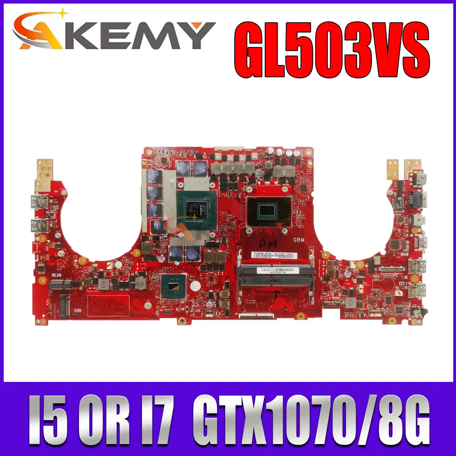 

S5AS Mainboard For ASUS ROG STRIX GL503VS Laptop Motherboard I5-7300HQ I7-7700HQ GTX1070/8G DDR4 MAIN BOARD TEST OK