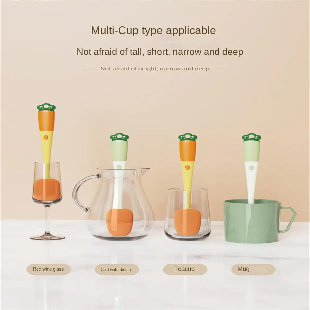 

Multi-Function Cup Brush Household Long Handle Cleaning Brush Carrot Brush Three-Use Cup Brush Bottle Brush Cleaning Brush