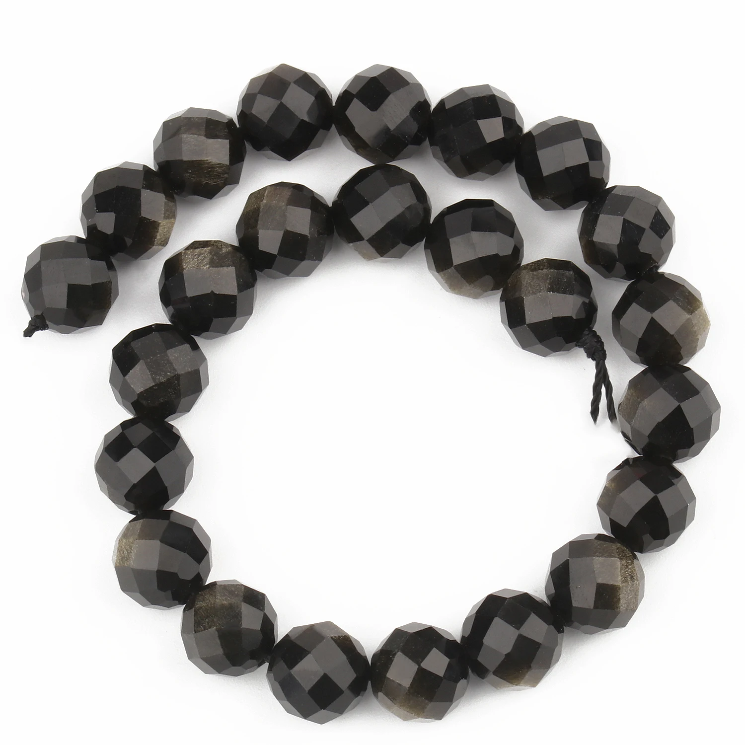 Оптовая продажа 6 мм 8 10 Ограненный ААА натуральный Золотой обсидиановый