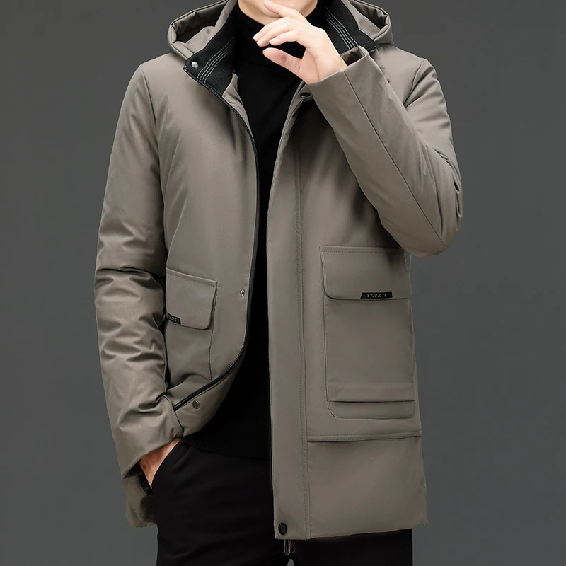 Top Grade Warm Winter Designer Brand Luxury Top Quality Hooded Casual Fashion Parka Jacket Men Windbreaker Coats Clothes Men