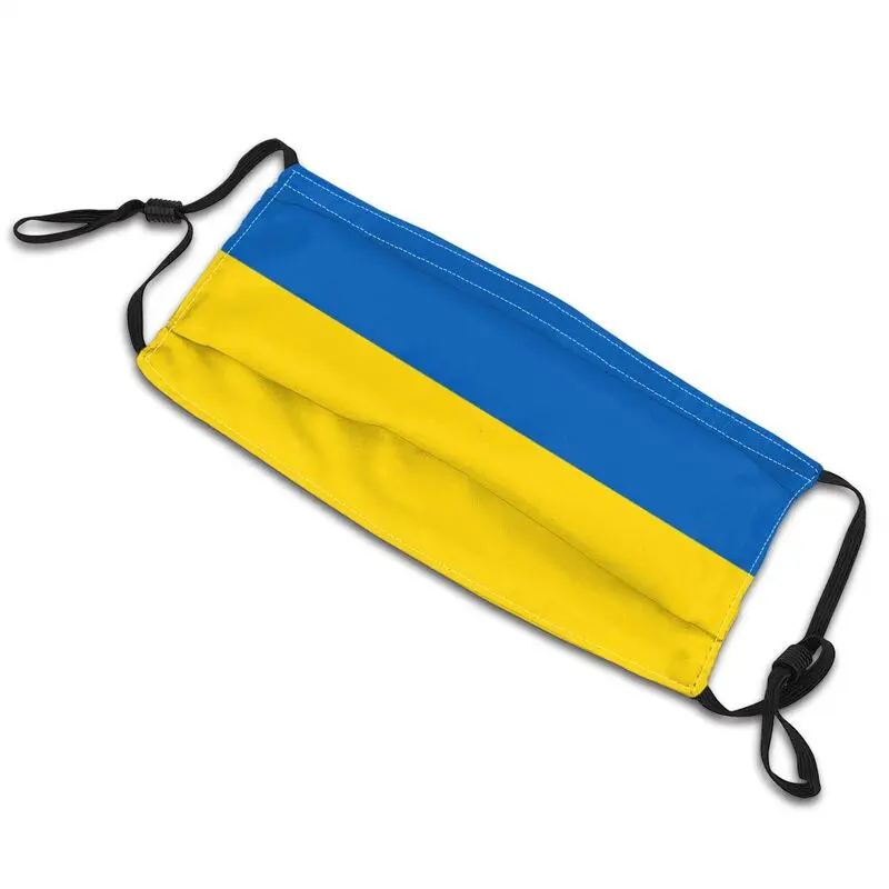 Дышащая Маска для лица с флагом Украины мужчин и женщин Пылезащитная маска