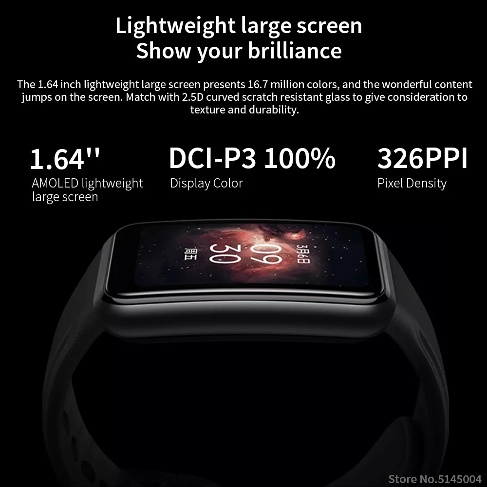 Смарт-часы OPPO 1 64 дюйма AMOLED дисплей мониторинг кровяного кислорода сердечного