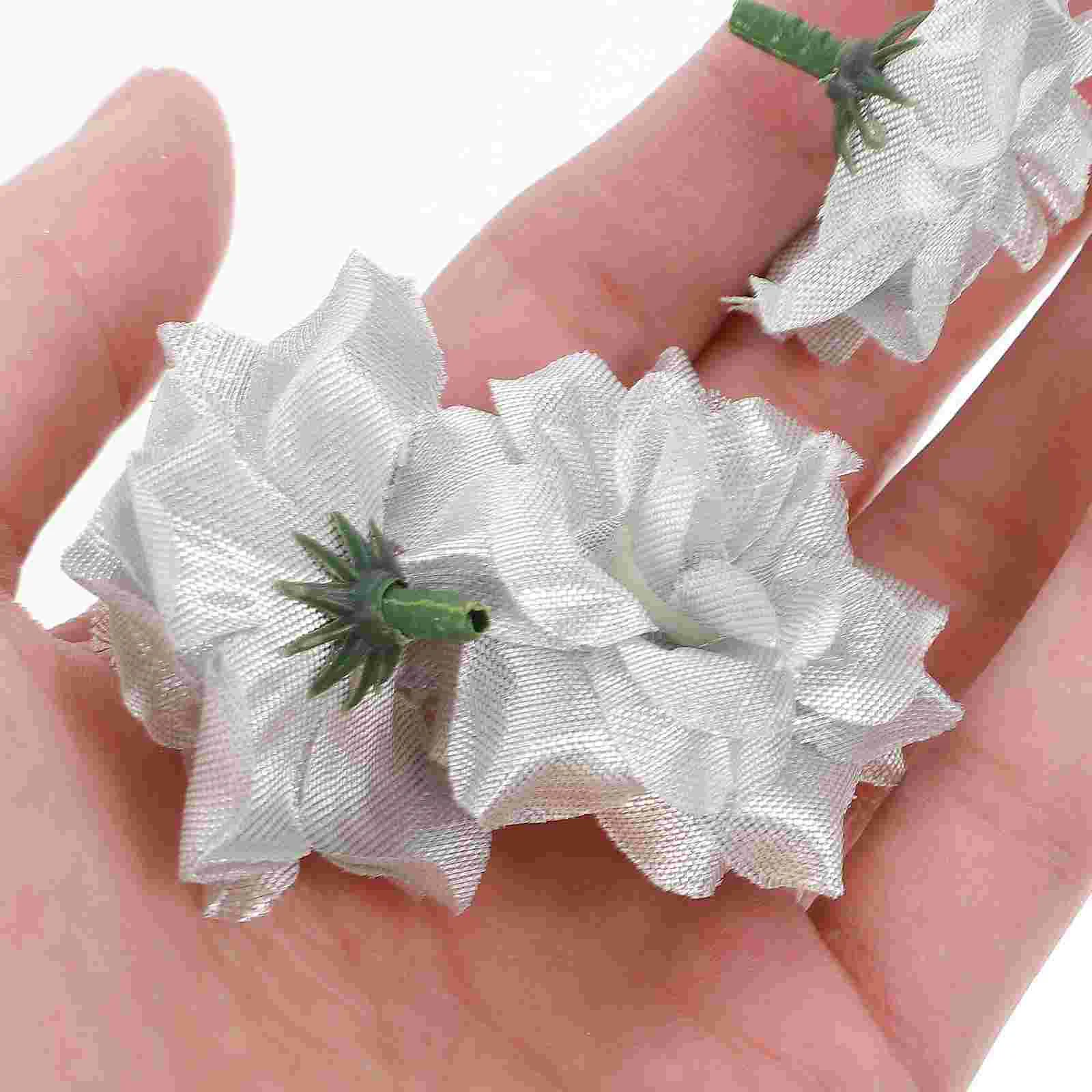 

Silk Rose Flower Heads For Hat Clothes Album Embellishment Christmas Party Decoration Simulation Rose 4.5cm Silk Rose Head