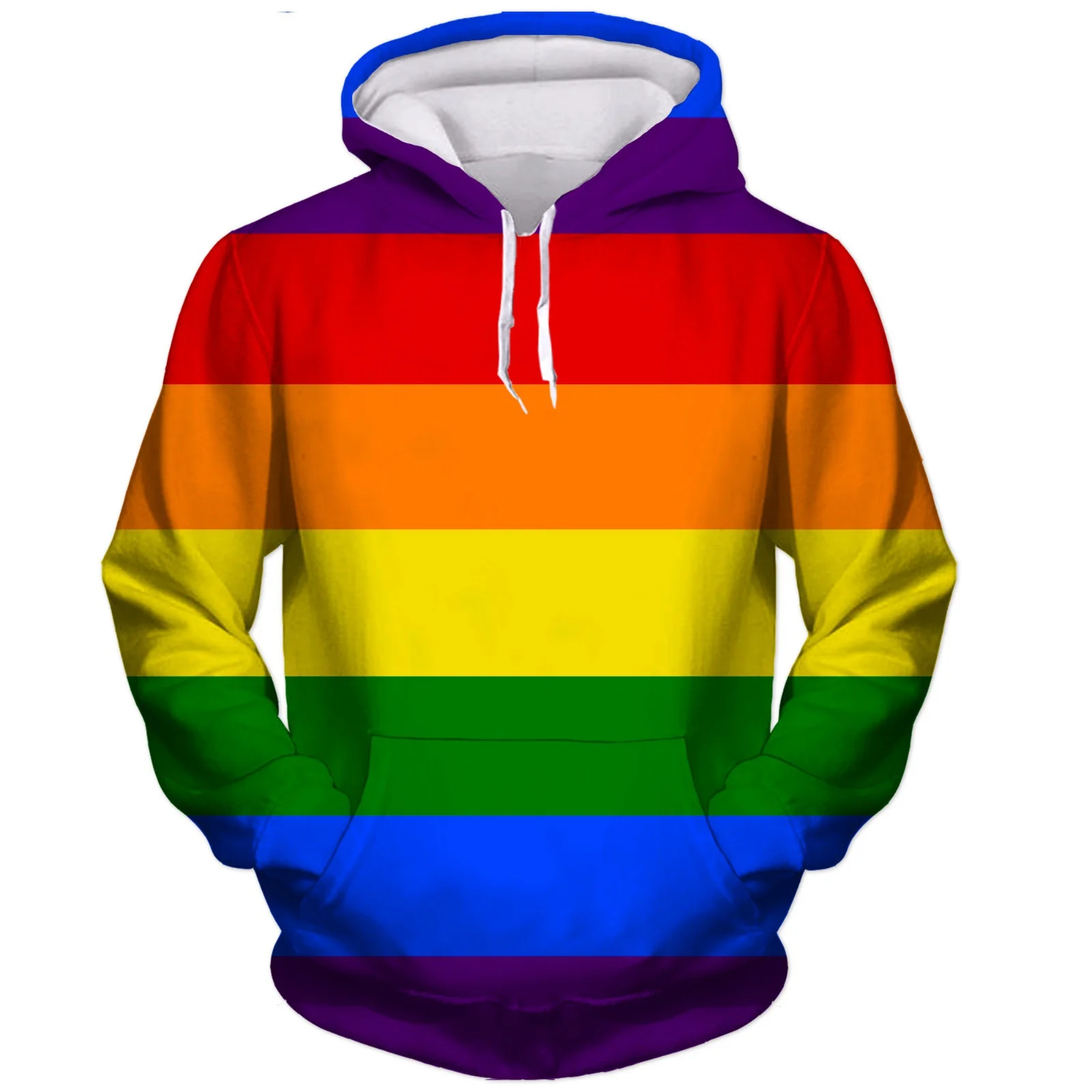 Novelty Rainbow Flag 3d Hoodies Pullover Fashion Men/women Casual Hoody Casual Long Sleeve Hooded Sweatshirts Tops