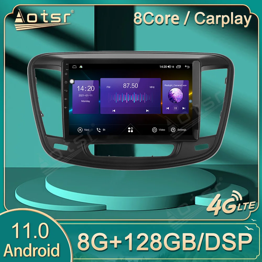 

Авторадио радио Android 11 мультимедиа для Chrysler 200 200C 200S 2013 2014 2015 2016 2017 2018 2019 GPS навигатор BT головное устройство