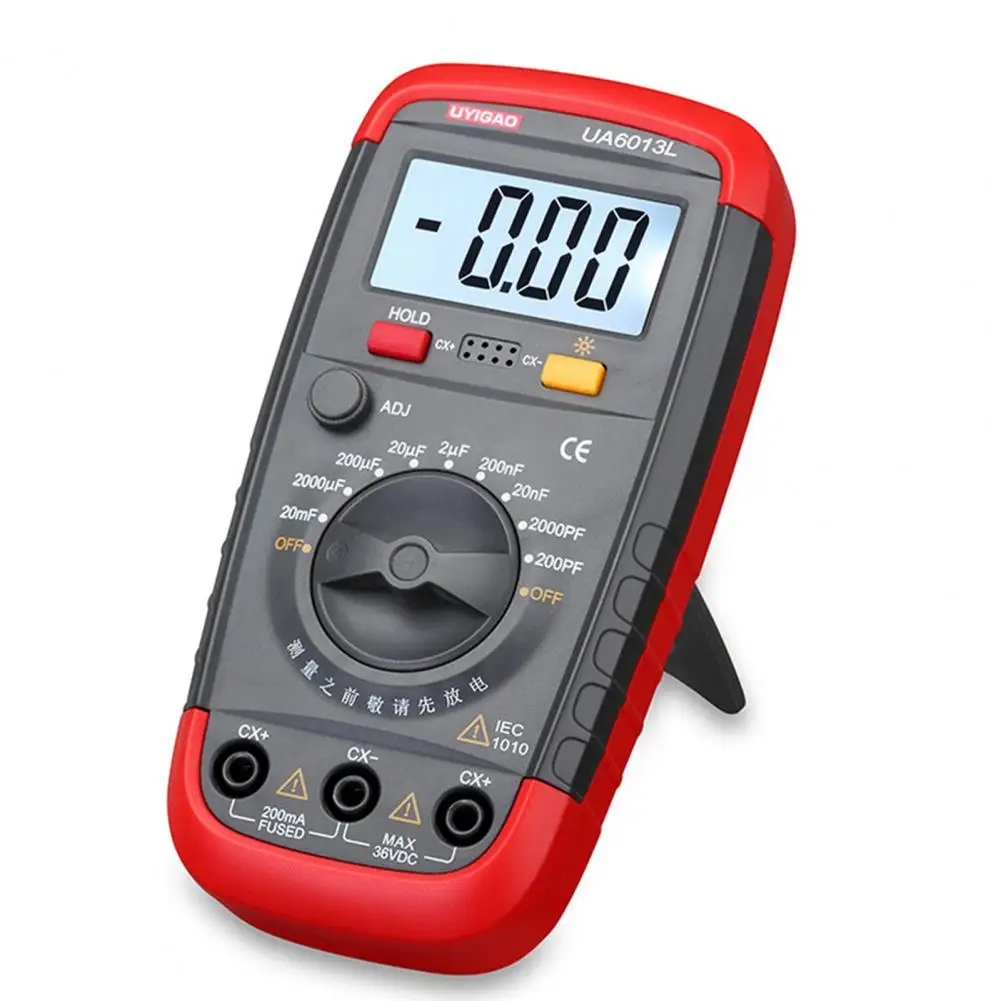 

Reliable Plastic Multimeter Handheld Capacitance Test Data Retention Anti Rust Portable Multimeter