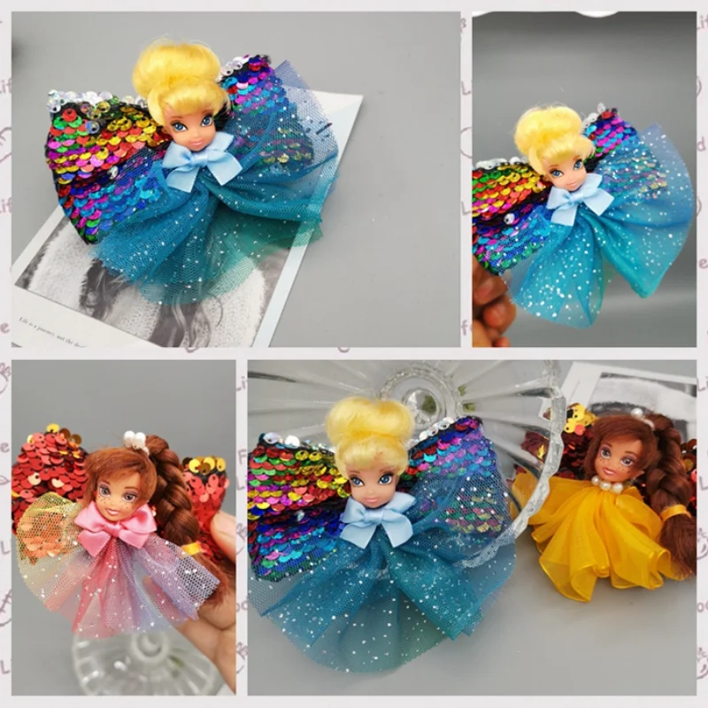 

Kawaii Sparkle Fairy Anime Model Toy Tinkerbell Sweet Princess Girl Hairpin Side Clip Hairpin for Girls Birthday Gift