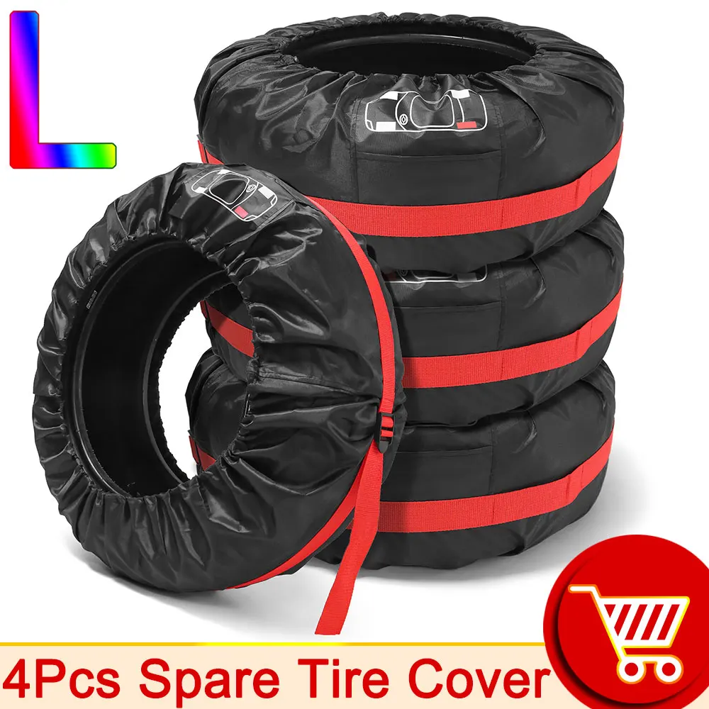 

4 Шт., Водонепроницаемый Пылезащитный Чехол Для Автомобильных Шин, Полиэстеровая Защитная Сумка Для Хранения Колес