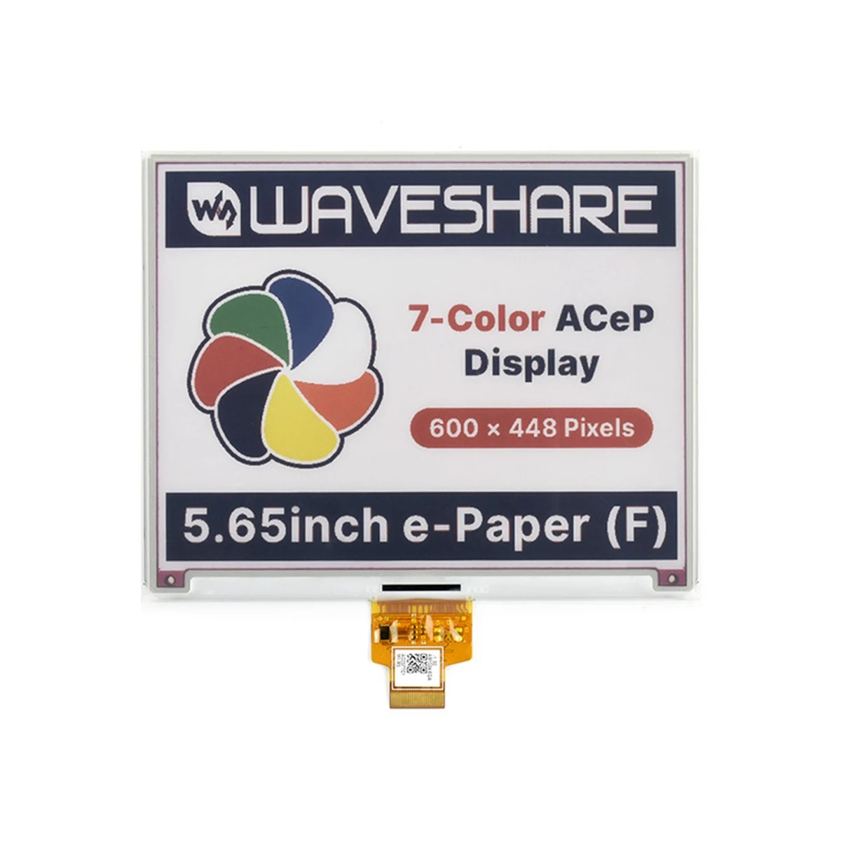 

Waveshare 5.65Inch Colorful E-Paper E-Ink Raw Display, 600X448 Pixels, ACeP 7-Color, SPI Interface Supports