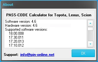 Новый PASSCODE для регистрации программного обеспечения Techstream V18.00.008 Keygen 96 Chars Seed Number Calculator Toyota / Lexus Scion.