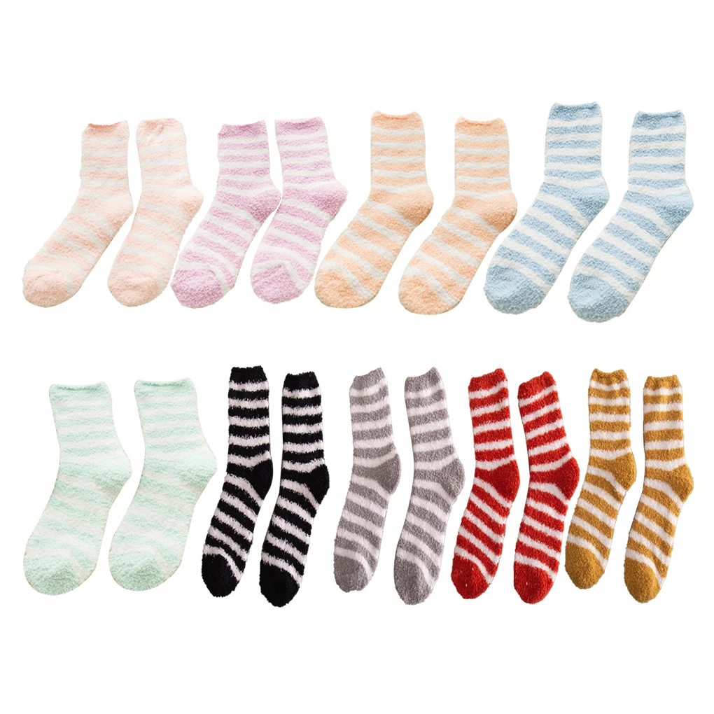 

Чулки Женские теплые в полоску, 12 пар