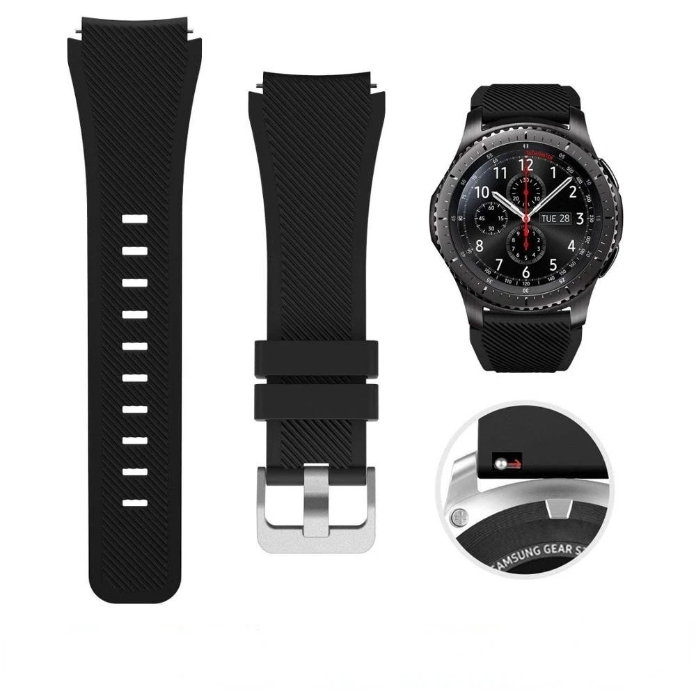 Ремешок для часов Amazfit Stratos 3/GTR/Pace/Samsung Galaxy Watch 46 мм силиконовый браслет Huawei 3/GT3 22 |