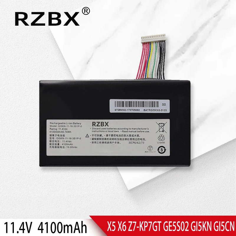 

RZBX Laptop Battery GI5KN-11-16-3S1P-0 for MECHREVO Z7-KP7GT/KP7EC Z7M-KP7GC/KP5GC T90 TB,T1C,T6CS,T6CW, FX600, T50Ti F117-F6K