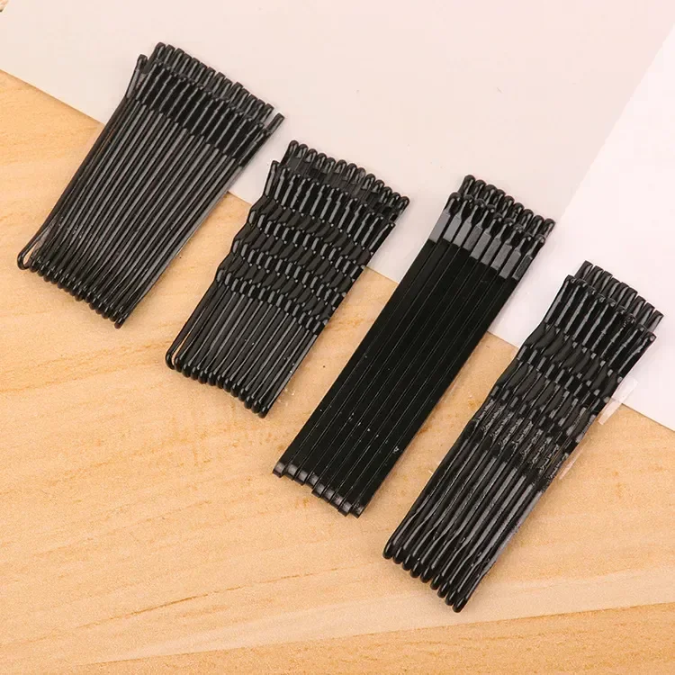 

Black Hairpins For Women Hair Clip Lady Pins Wave Straight Hairgrip Barrette Styling Tools Accessories