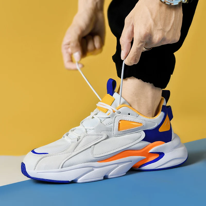 

Trendy Street Fashion Men's Dad Shoes Classic All-match Men's Casual Shoes Thick Sole Heightened Men's Running Basketball Shoes