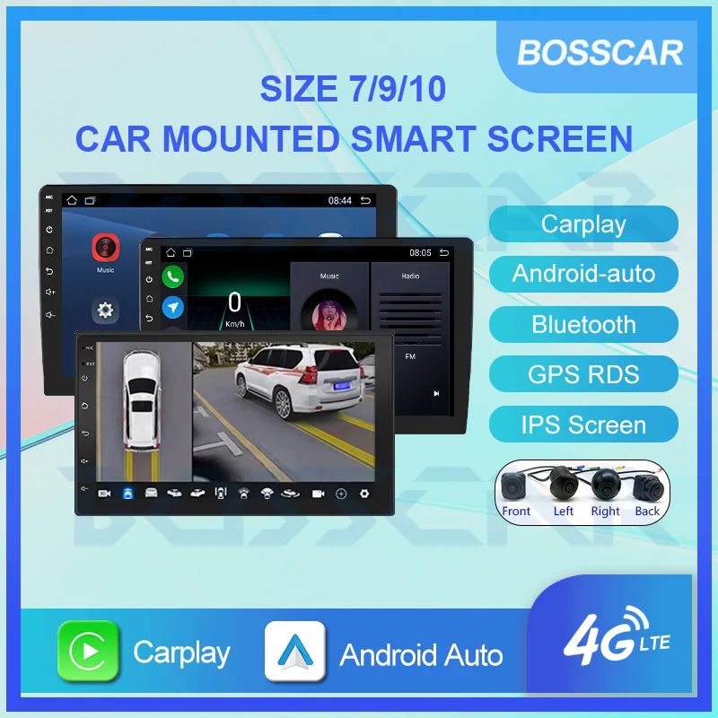 Фото BOSSCAR 360° °   Автомобильная камера Android 13, с CarPlay — для Mitsubishi Outlander для Pajero |   Дисплей данных на все колеса №1