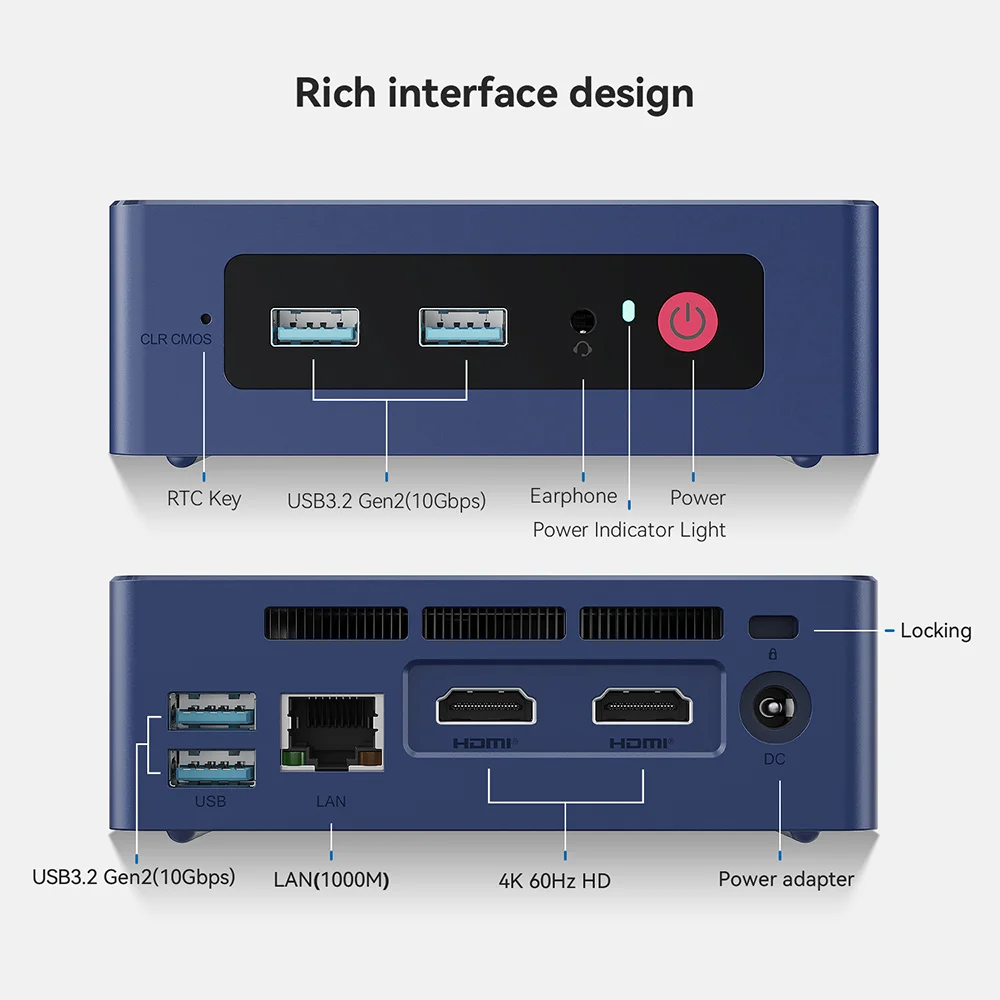 Мини-ПК Beelink MINI S13 Intel Twin Lake N150 16 ГБ DDR4 500 SSD Wi-Fi6 1000M LAN Настольный мини-компьютер