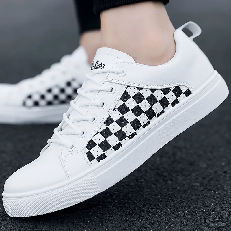

Men White Sneakers Breathable Casual Shoes Luxury Mens Shoes Fashion Shoes Men Leather Original Sneakers Non-slip Flat Shoes