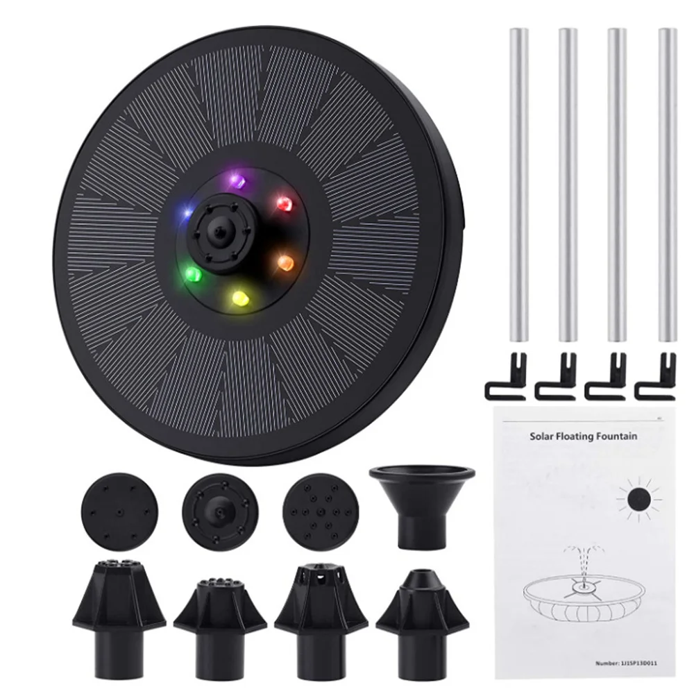 18 см садовый фонтан ночной Светильник уличная птица для ванной Солнечный водопад