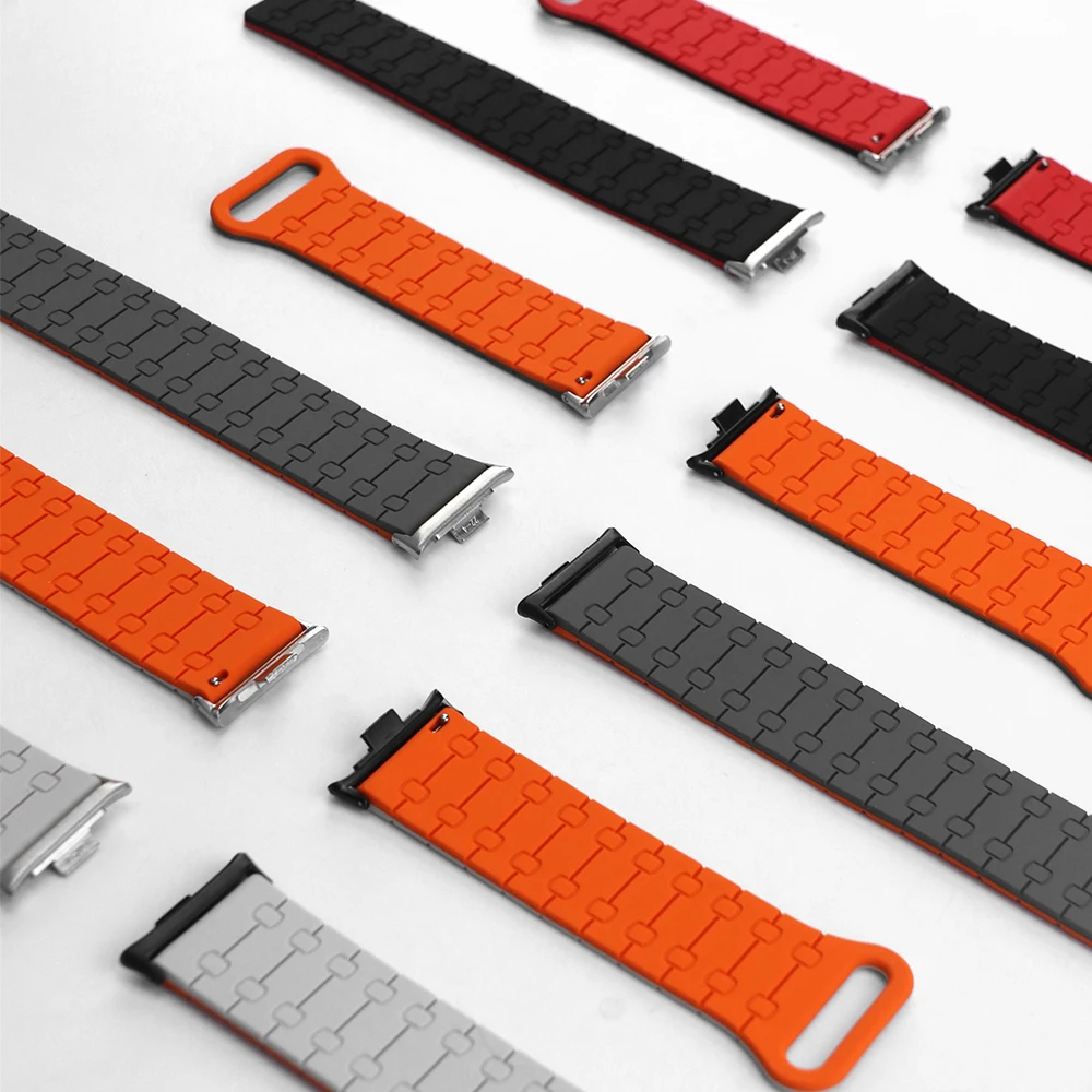 Фото Магнитный ремешок для Redmi Watch 5 4, силиконовый спортивный ремешок с петлей Correa для Xiaomi Mi Band 9 8 Pro, мужской и женский браслет №4