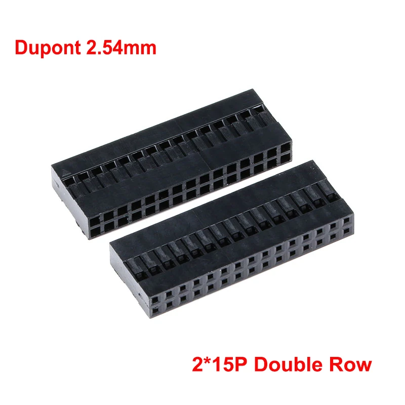

20 шт. 2,54 мм двухрядная насадка Dupont 15P 2*15P DuPont пластиковая оболочка штекер DuPont перемычка провод кабель соединитель