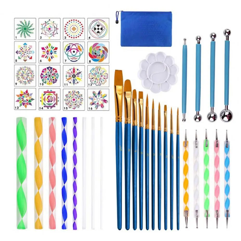 

Durable 44Pcs Innovative Delicate Studs Picker Plastic Rod Indentation Ball Pen Compact for Gifts