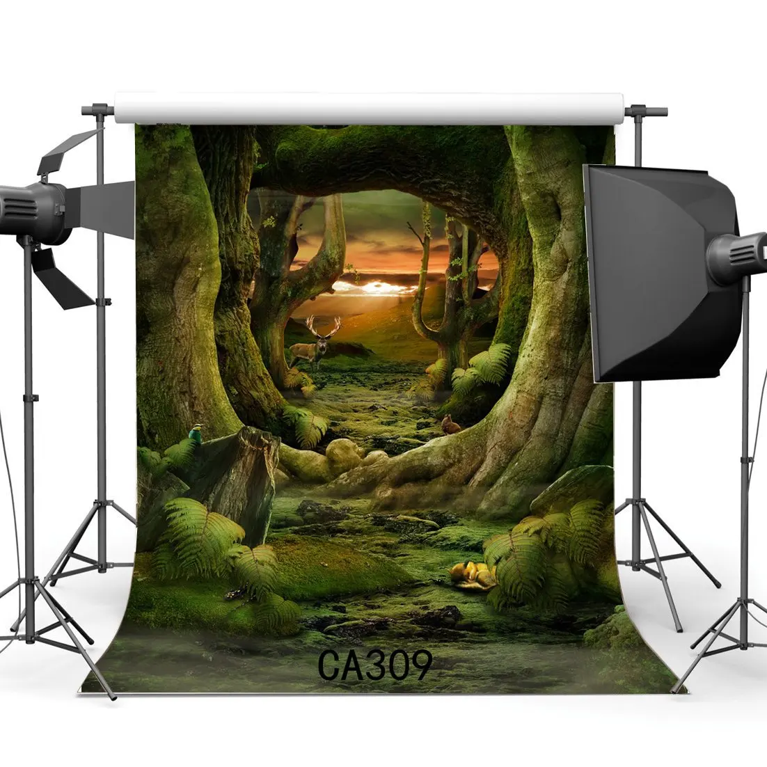 

Fairytale Mysterious Forest Seamless Photo Backdrops Customized Studio Background