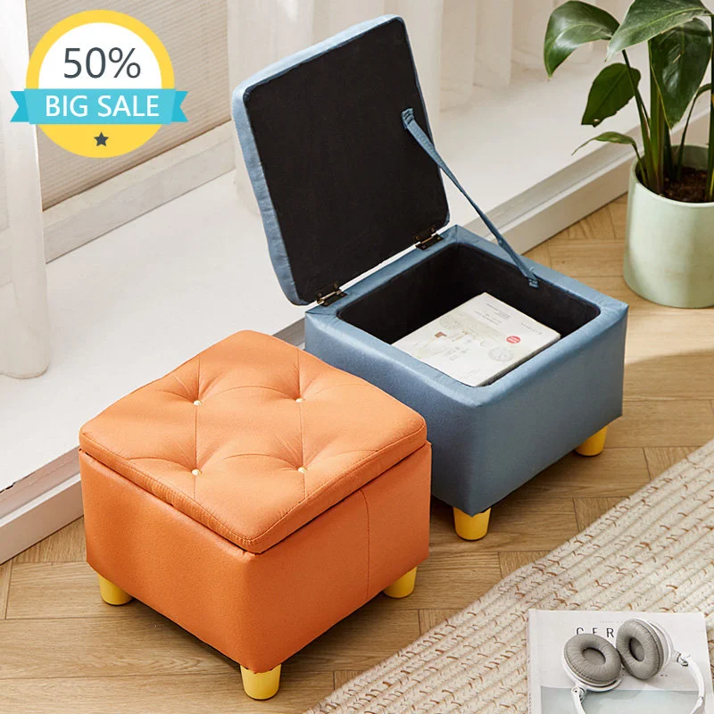 

Minimalist Nordic Storage Stool Creative Living Room Luxury Office Designer Children Stool Waiting Meubles De Salon Furniture