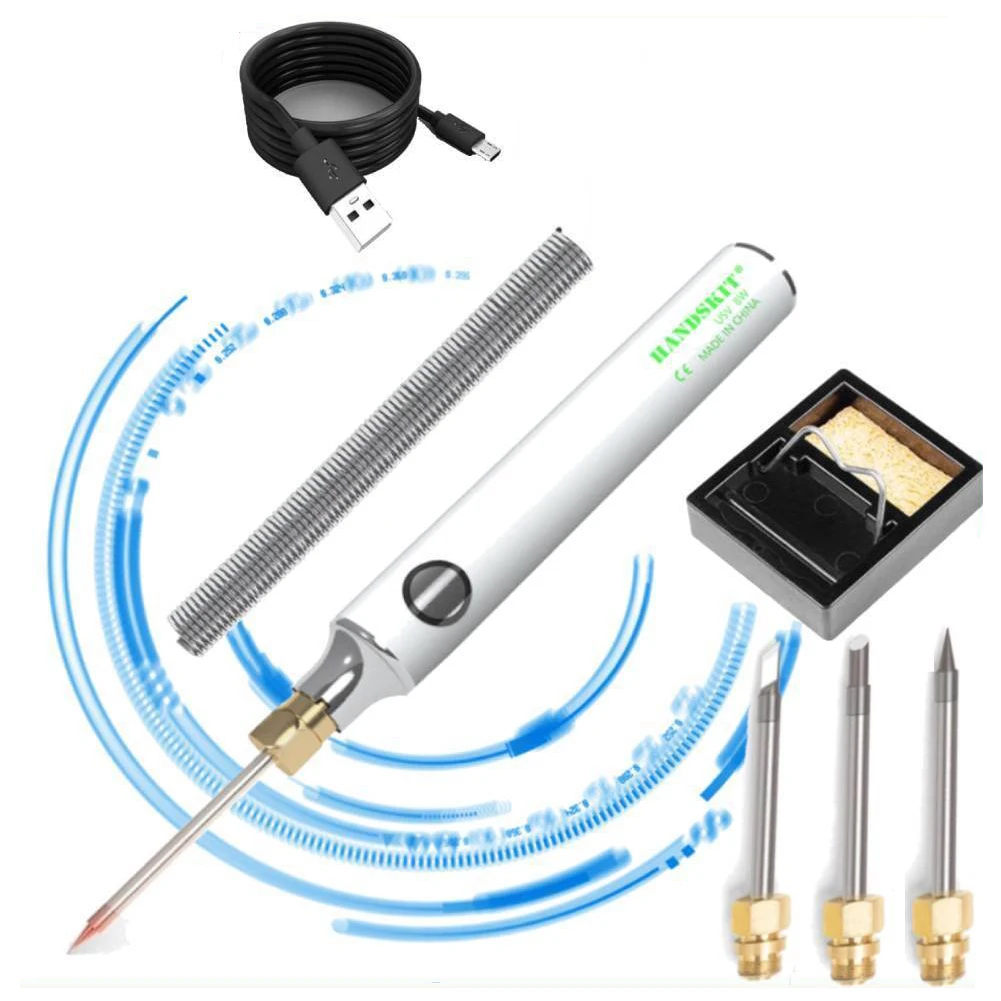 

Charging Electric Soldering Iron Solder Iron USB Charging 5V 8-10W Adjustable Temperature Soldering Iron Kit Repair Welding Tool