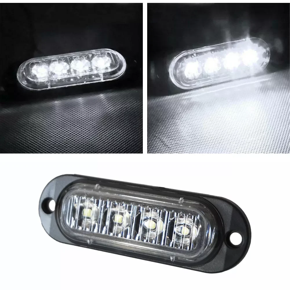 

2pcs LED Side Marker Lights White DC 12V-24V For DC 12V-24V Trailers Trucks Caravans Clearance Light Lamp