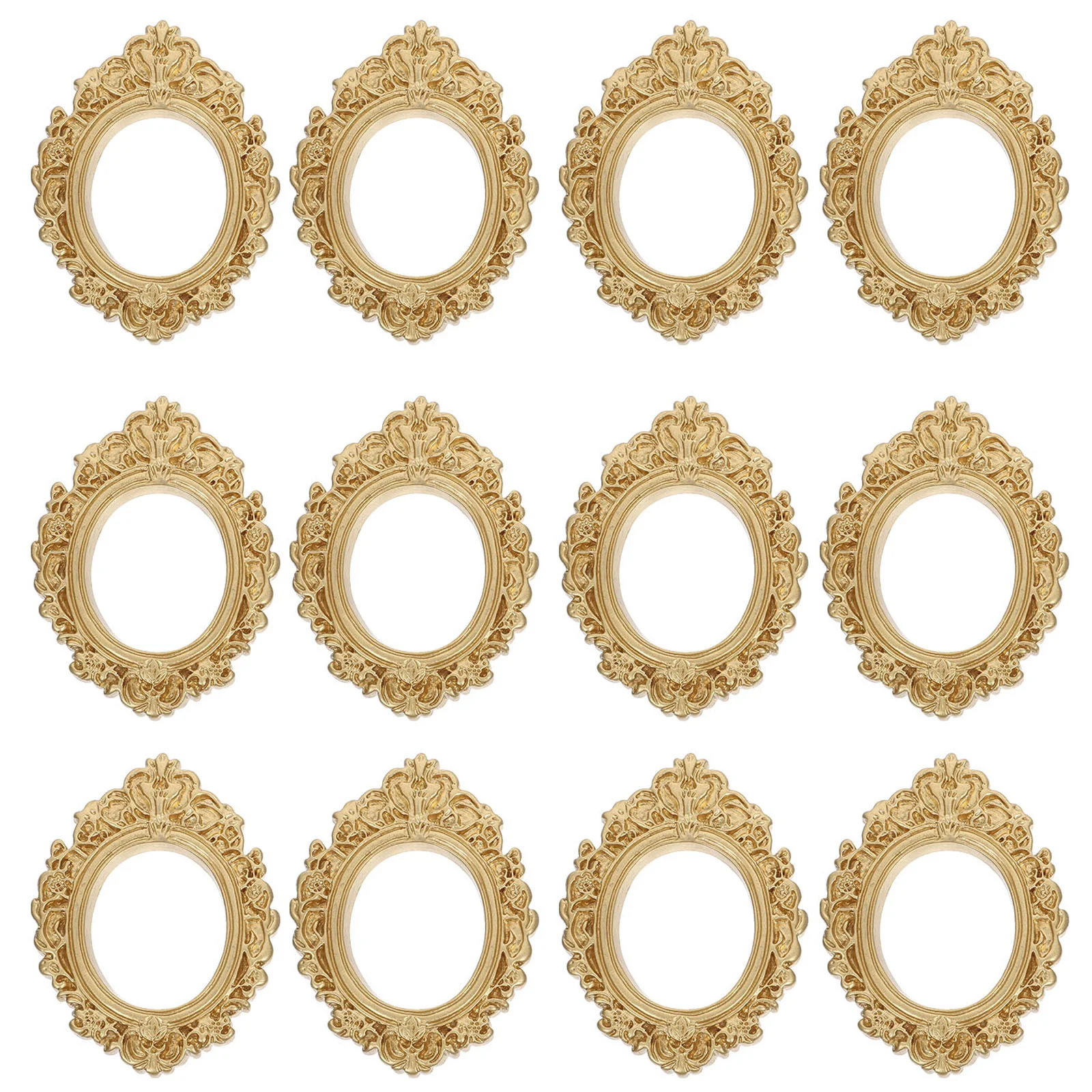 

12 Pcs Toy Resin Jewelry Mini House Photo Frame Mini House Photo Frame Props Rack Frames Small Display House