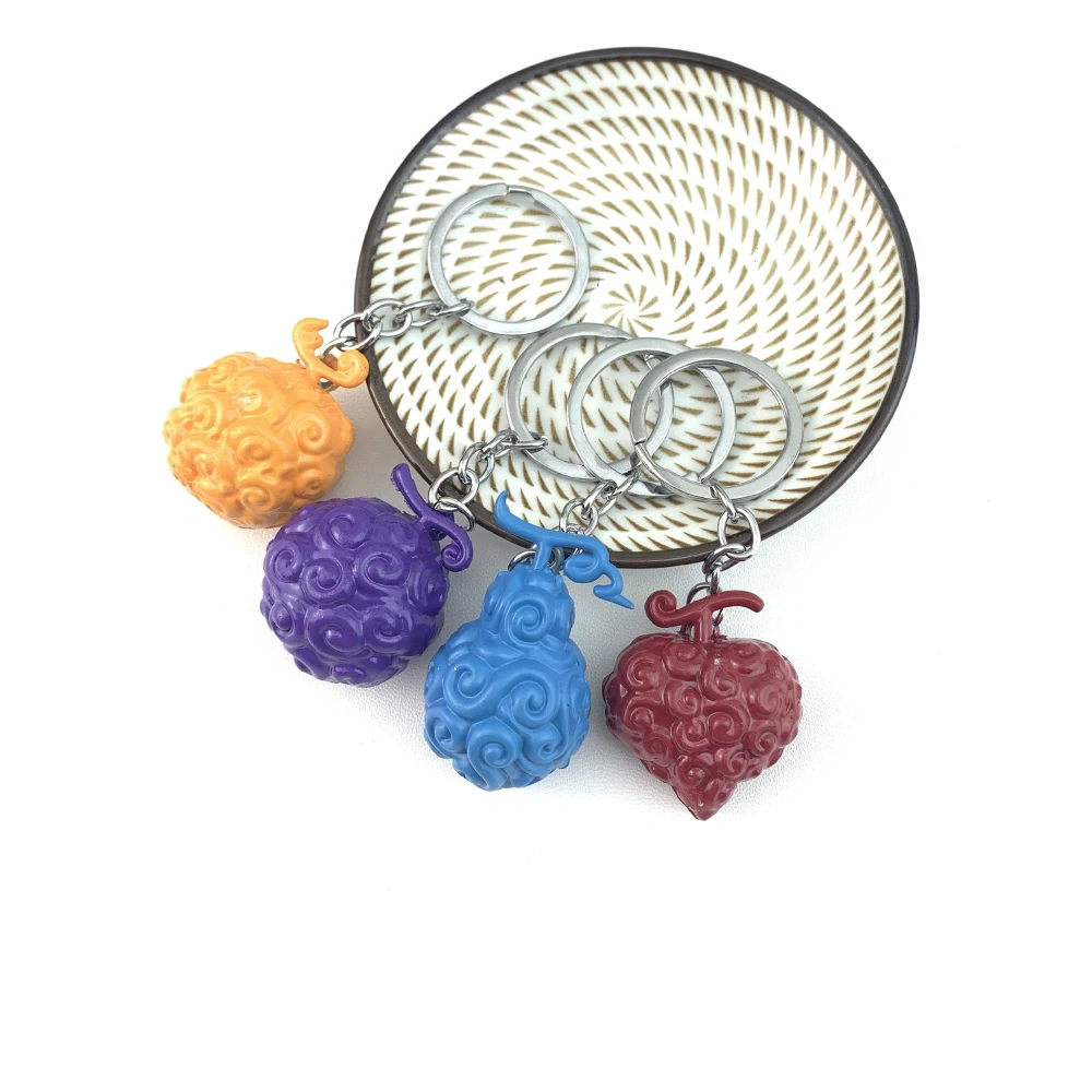 

Брелок для ключей с рисунком аниме Luffy Ace Law Devil брелок в виде фрукта