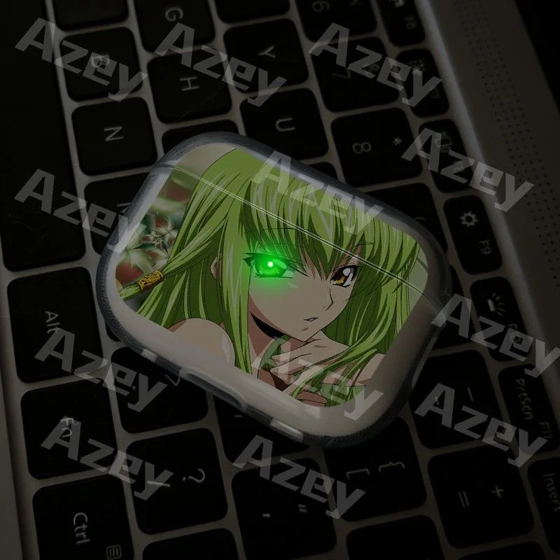Фото Чехол для наушников с изображением Лелоша Ламперужа из Code Geass и Си-Си, для Airpods Pro 3 2025, мягкий прозрачный чехол для Airpods 4, ударопрочный чехол №1