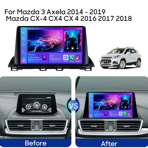 Автомобильный мультимедийный Android для Mazda 3 Axela 2014-2017 2018 2019 головное устройство плеер навигация GPS Atuo Carplay WIFI 5G без 2din DVD BT