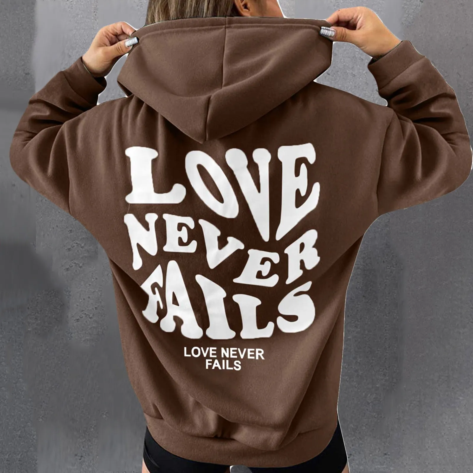 

Женская толстовка с капюшоном и принтом, с длинным рукавом