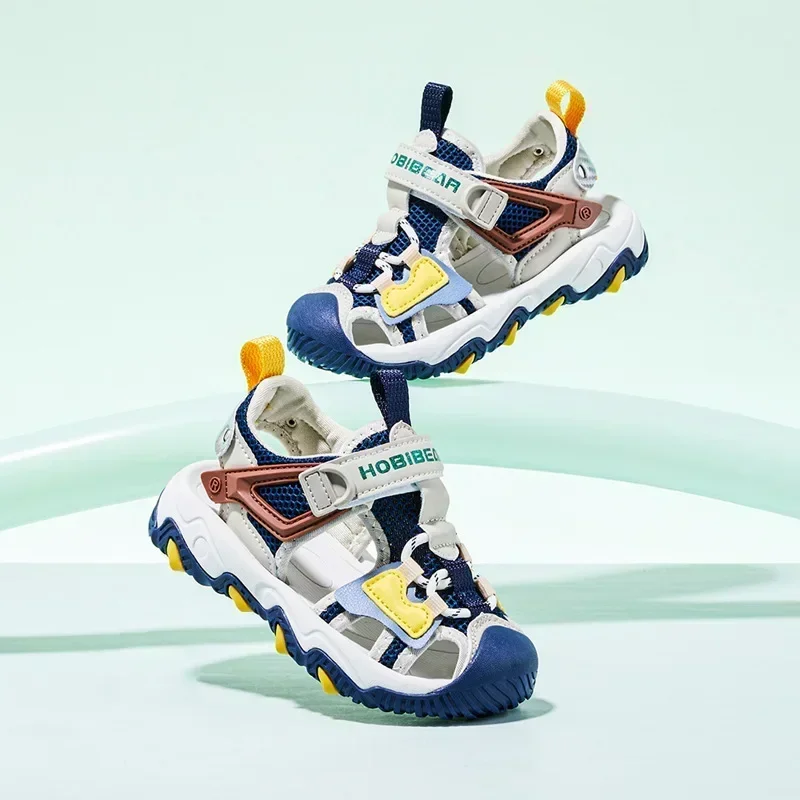 Сандалии детские летние нескользящая подошва пляжные босоножки для мальчиков и