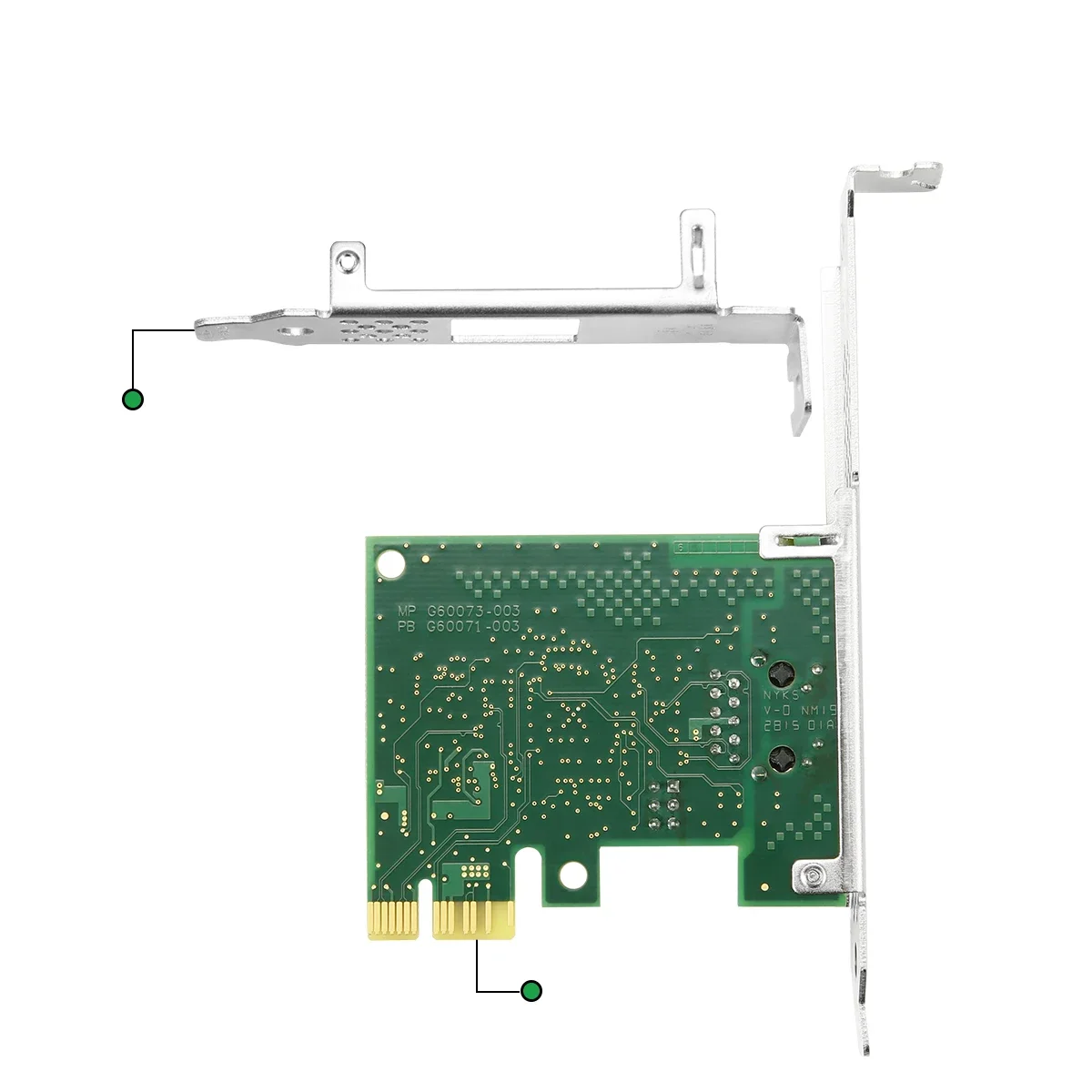 I210-T1 Серверный адаптер Gigabit Ethernet 1G для чипа Intel I210AT PCIe2.1 X1 RJ45 один порт 1000M PXE запуск