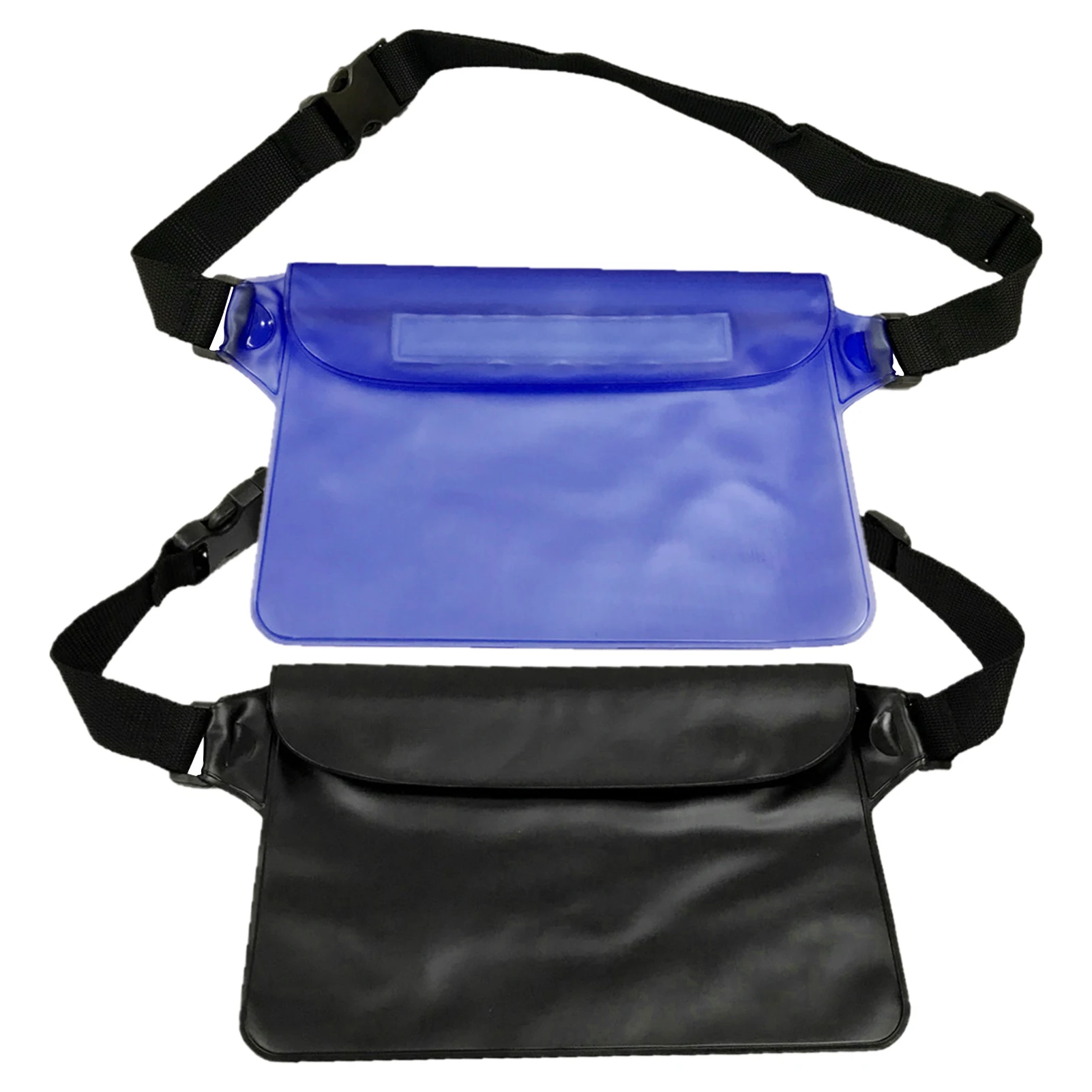 

2pcs/set With Waist Strap Outdoor Sports Waterproof Phone Pouch Summer Adjustable Length Anti Scratch Transparent Portable PVC
