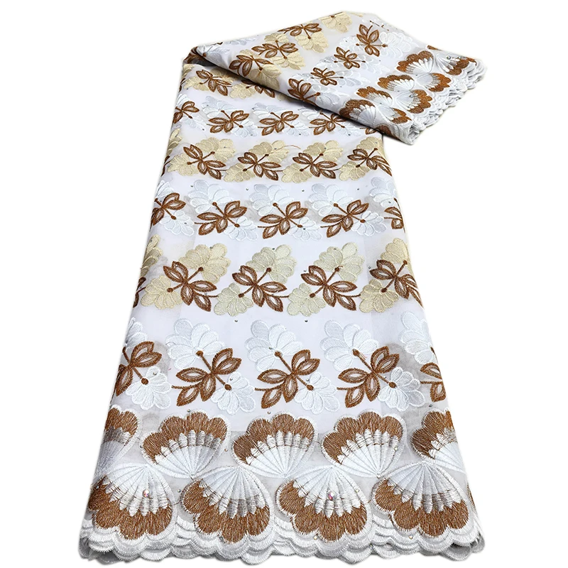 Африканская Хлопковая Кружевная Ткань Швейцарская Вуаль Стандартные Вечерние