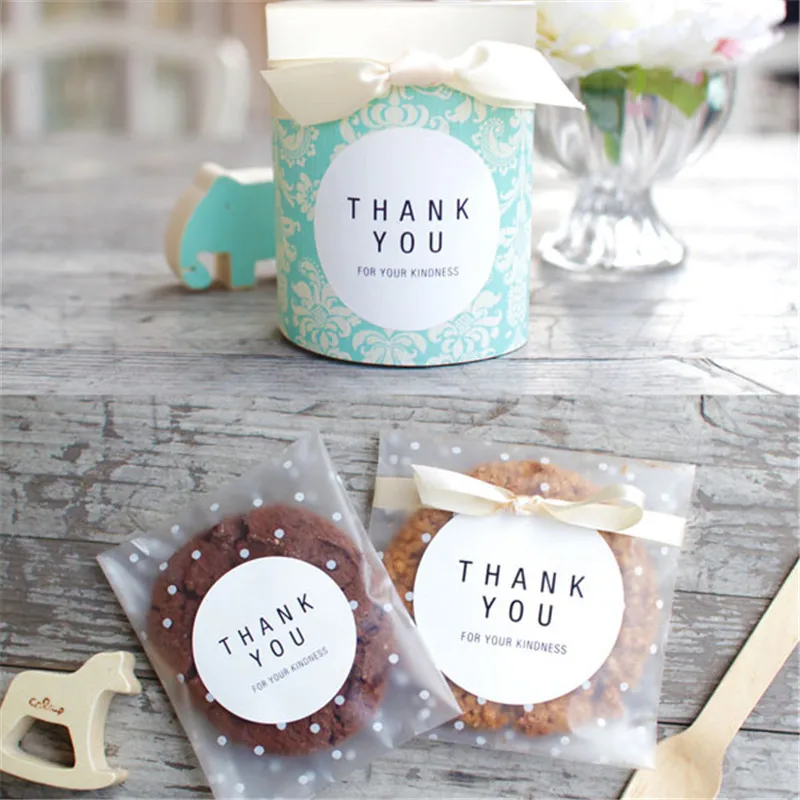 

100pcs/lot Translucent dots Plastic cookie packaging bags cupcake wrapper self adhesive bags Birthday Party Wedding decorations