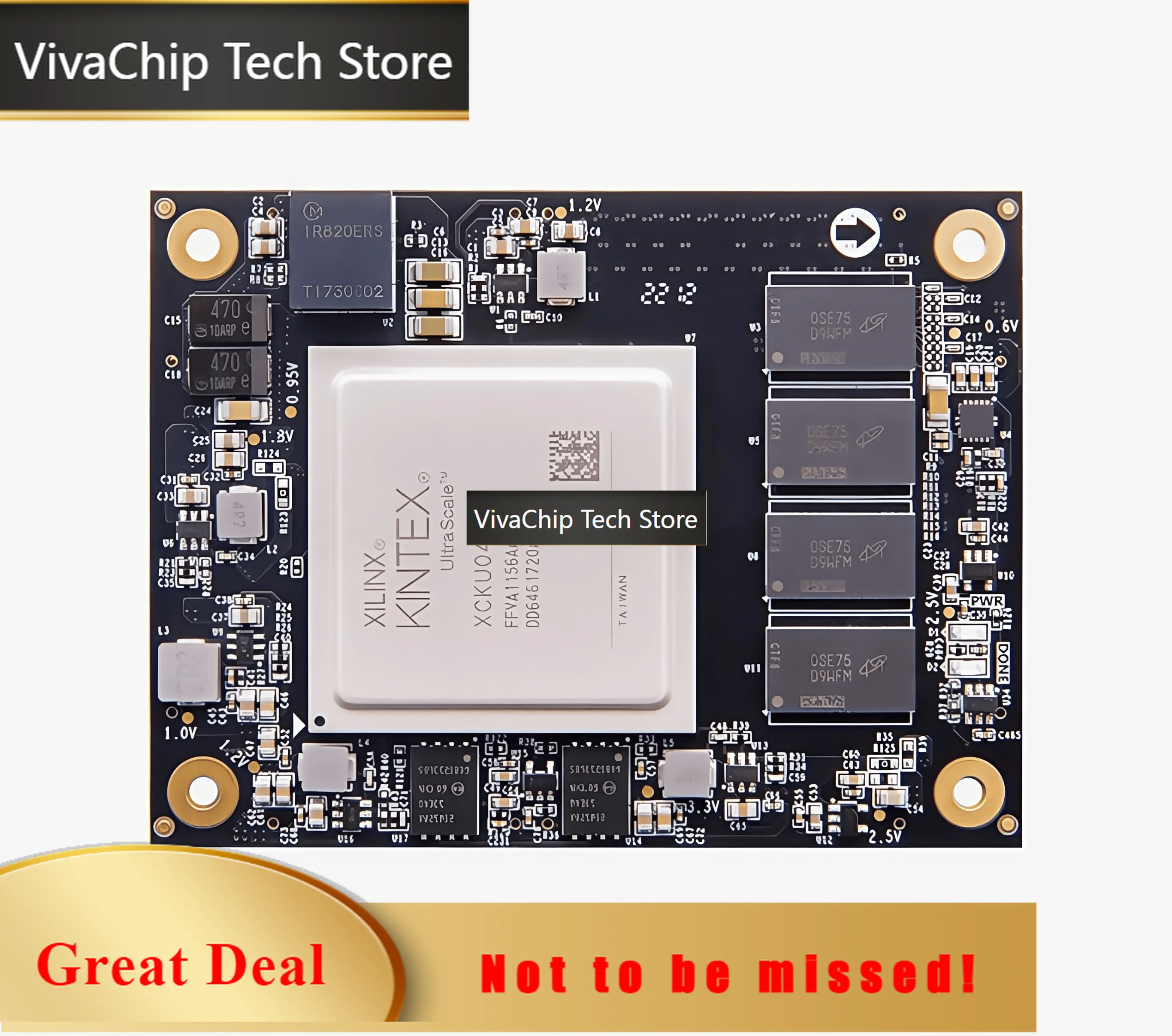 Фото Плата VivaChip TechXilinx Kintex UltraScale FPGA Core Board KU040 XCKU040 ACKU040 №1
