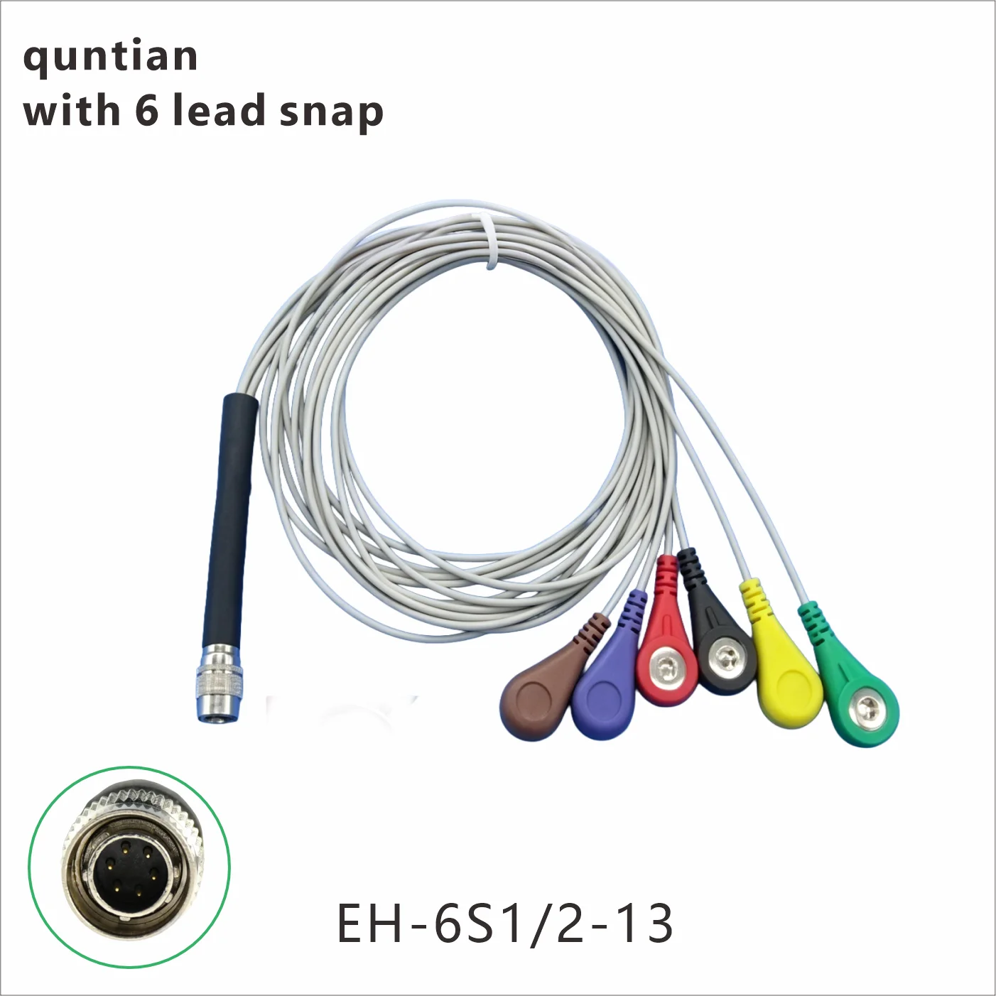 Фото Кабель ECGEHG emslife №3701, 4-х и 6-ти электродный, для холтеровских приборов Quntian ECG Telemetry №3