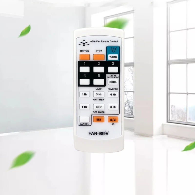 

FAN-989V Universal Fan Remote Controller Asia Fan Remote Control Fan Hub On/Off Timer Speed Controls E8BE