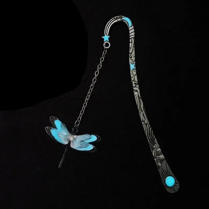 

Винтажная металлическая Закладка со стрекозой и бабочкой